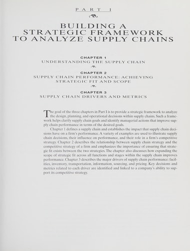 Supply Chain Management: Strategy, Planning, and Operation